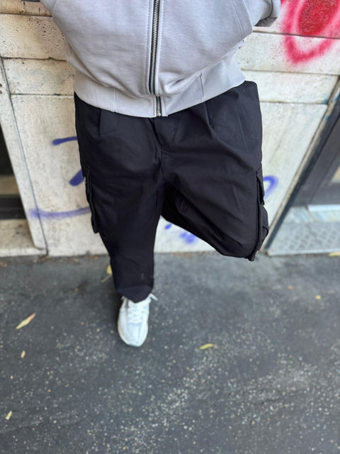 Pantalone Cargo 058P Nero