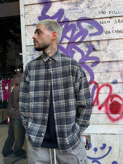 Camicione Over 462 Blu/Beige