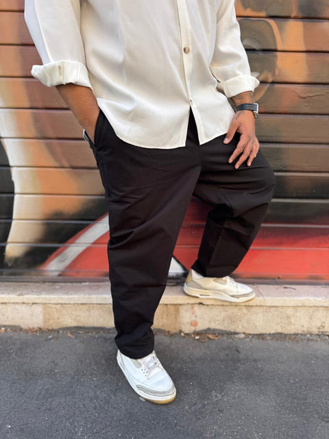 Pantalone Over Baggy 04P Nero