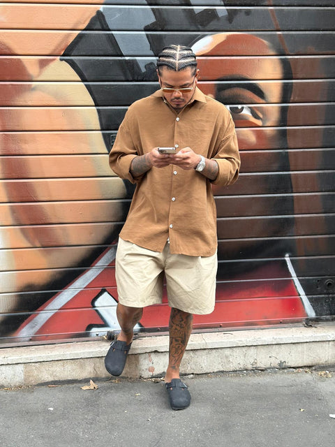Camicia Over 463 marrone