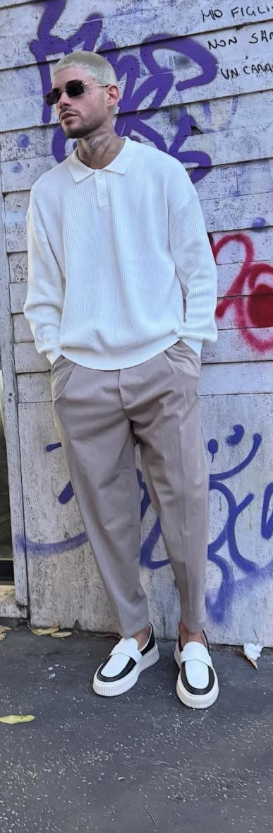 Polo Manica Lunga White W113