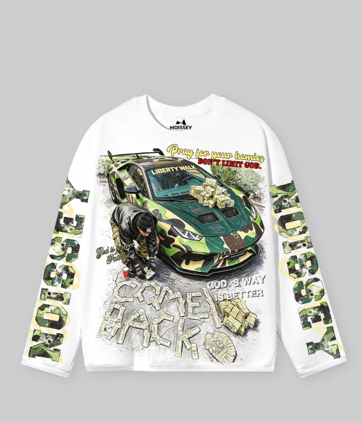 T-shirt Noissey Camo Supercar e Cash
