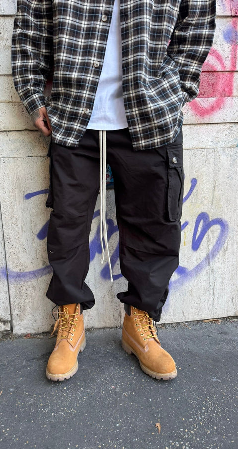 Pantalone Cargo Nero 098P