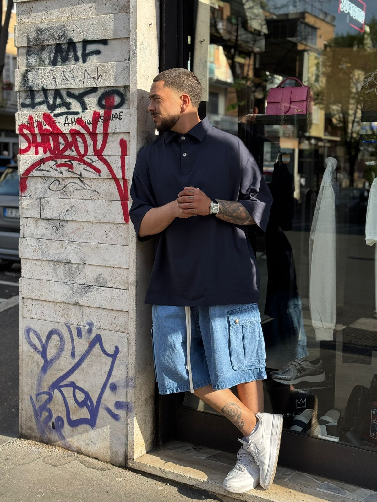 Bermuda Denim Cargo Over 227P