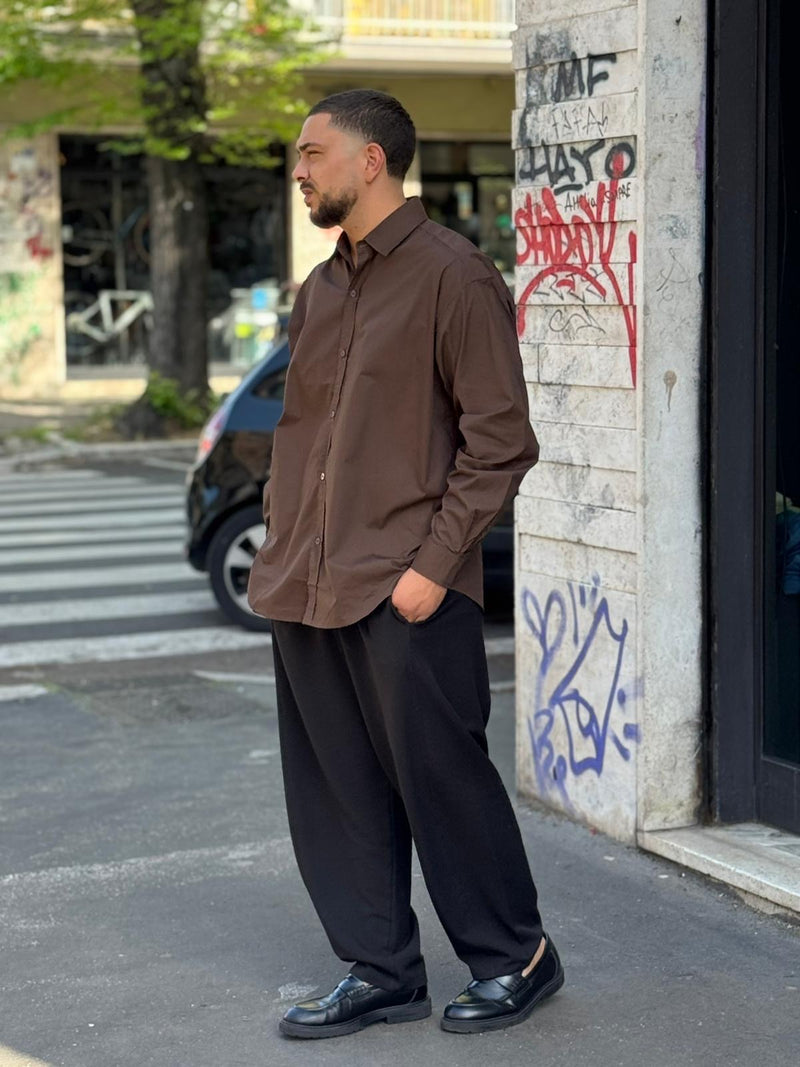 Camicia Oversize Tinta Unita