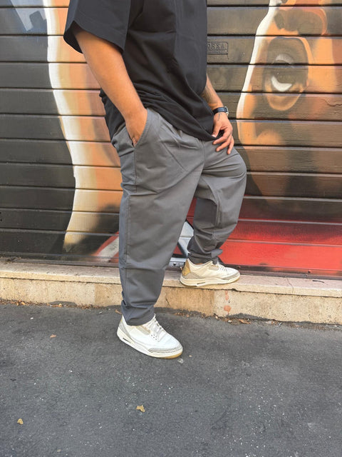 Pantalone Over Baggy 04P Grigio scuro