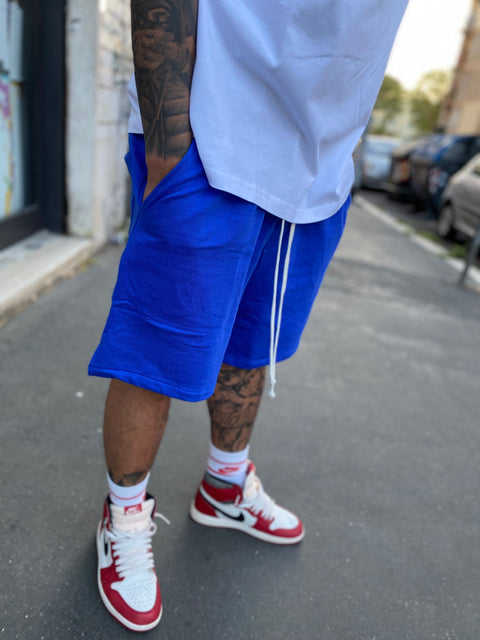 Pantaloncino sartoriale in cotone blu