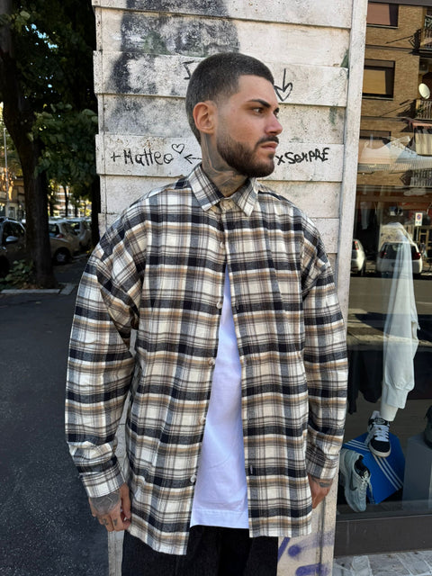 Camicione Over 462-10 Beige/Nero