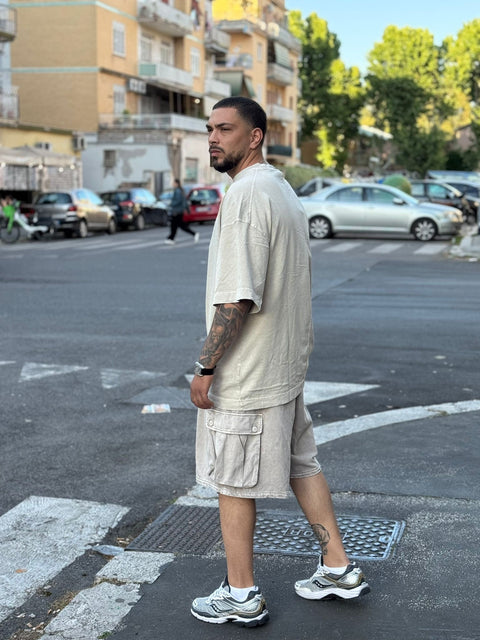 T-shirt Washed Over 235G