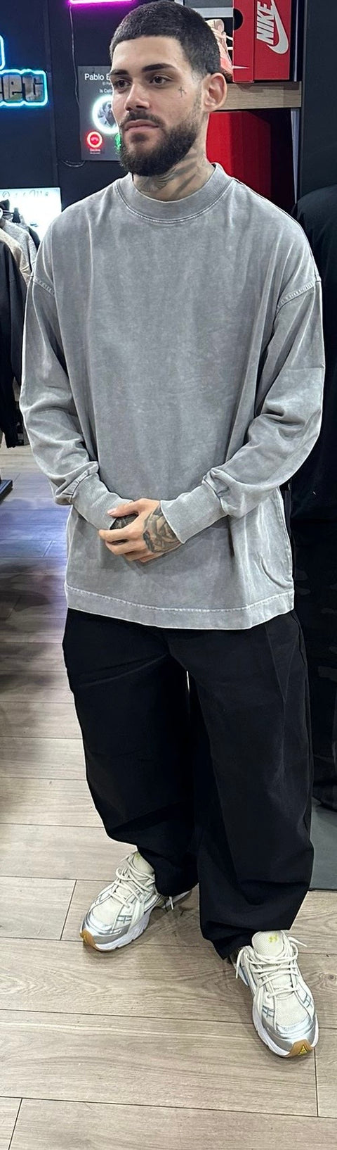 T-shirt Over Manica Lunga 101G