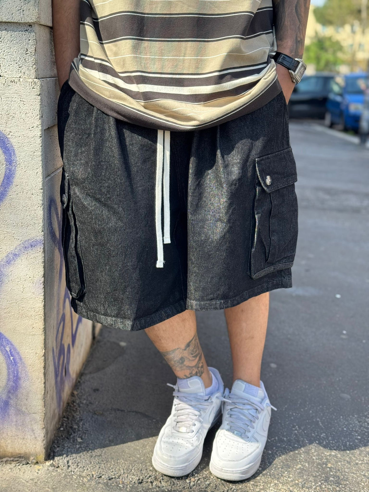 Bermuda Denim Cargo Over 227P
