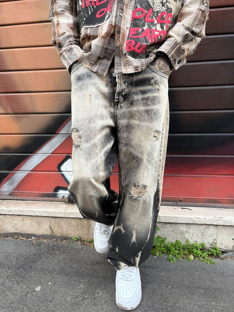 Jeans Acid Black Baggy Fit