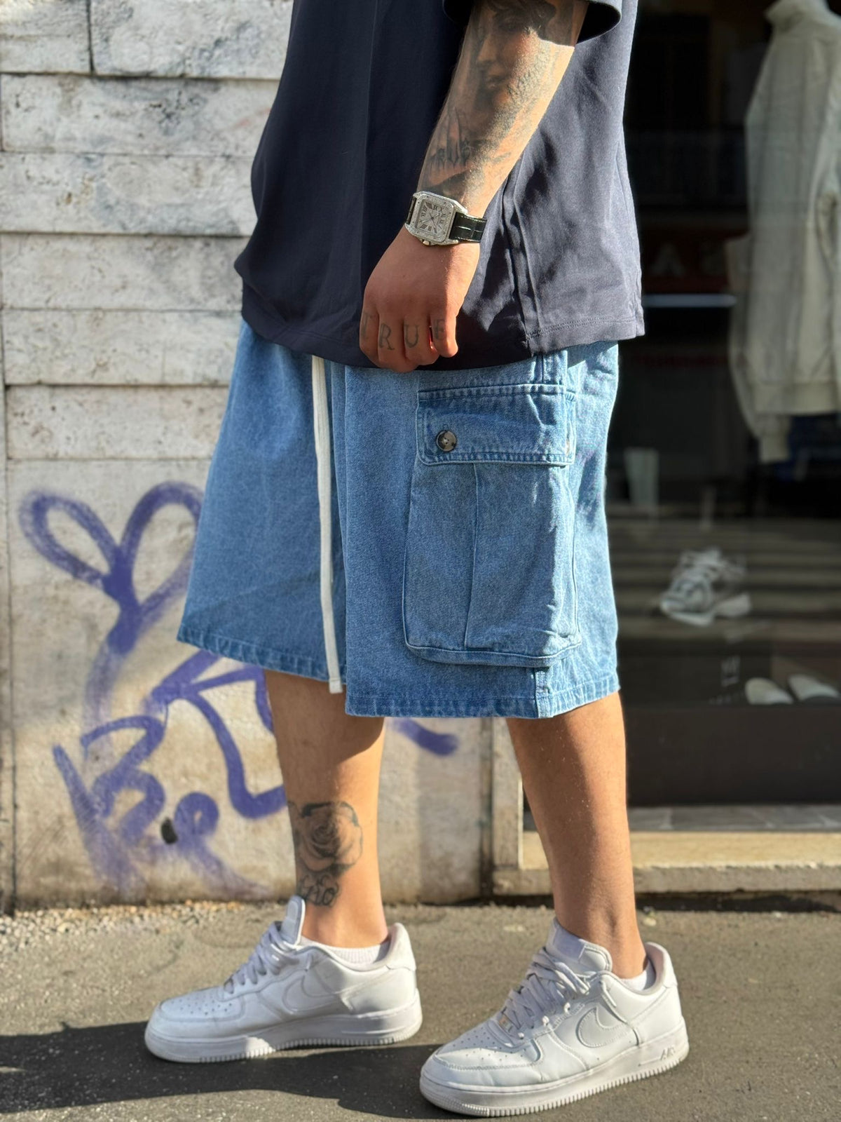 Bermuda Denim Cargo Over 227P