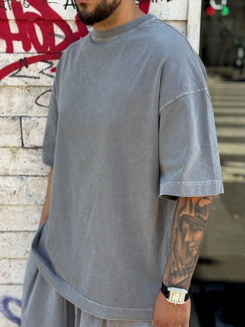 T-shirt Washed Over 235G