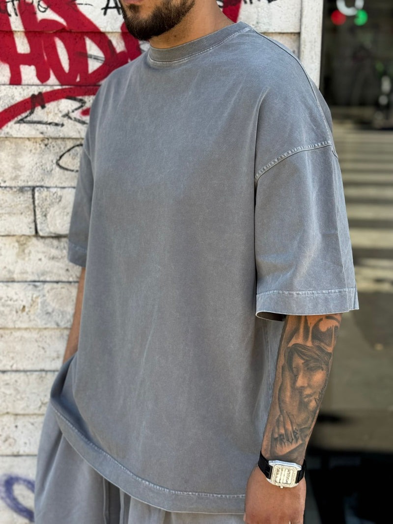 T-shirt Washed Over 235G