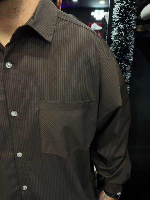 Camicia Over Gessata 210G