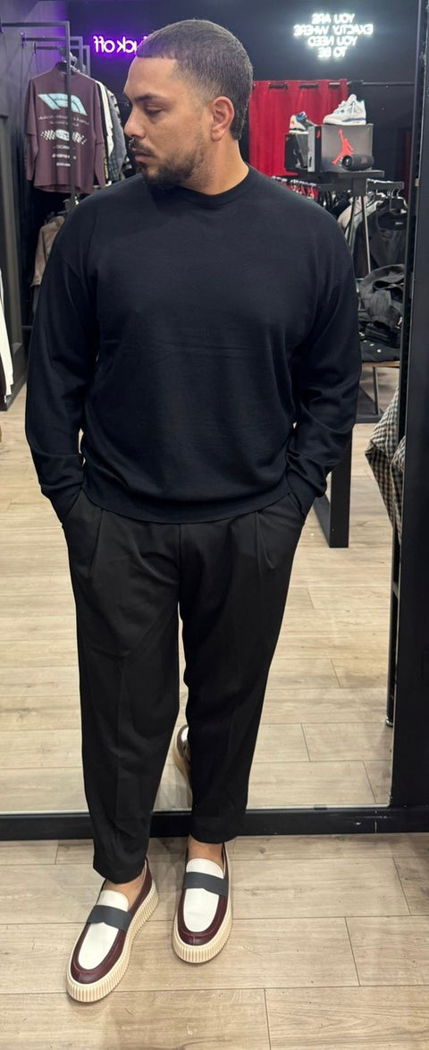 Maglione Total Black W040