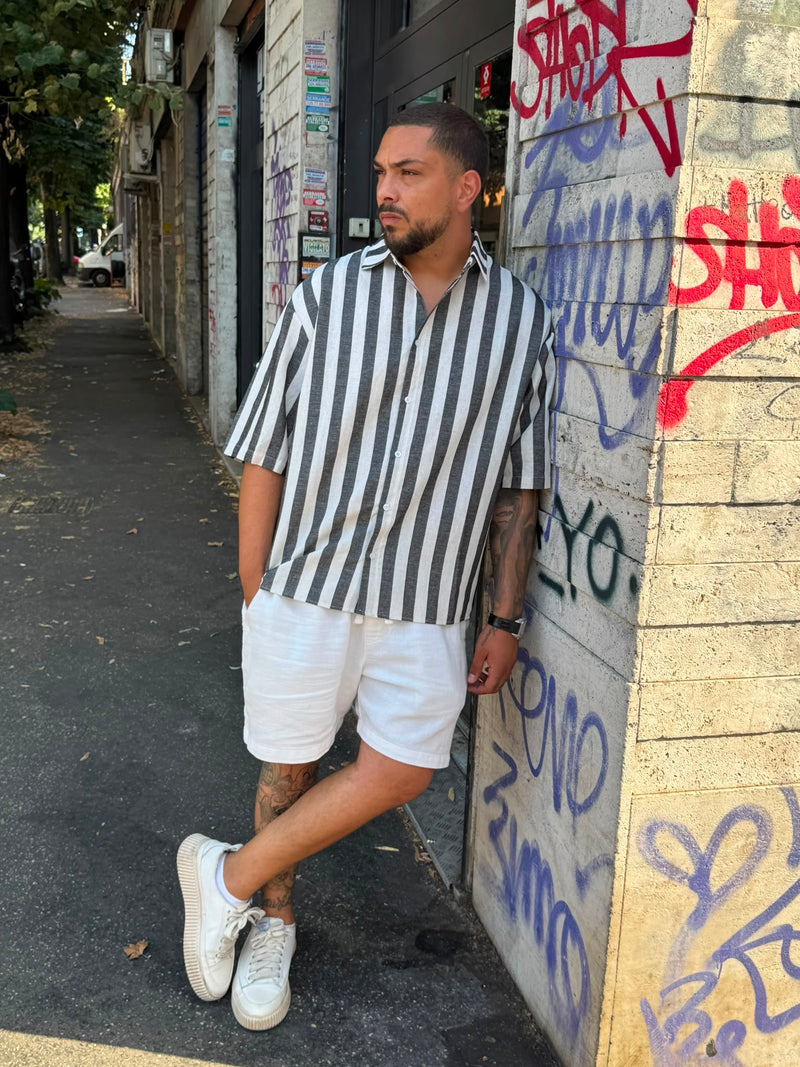 Camicia a Righe Grey TB