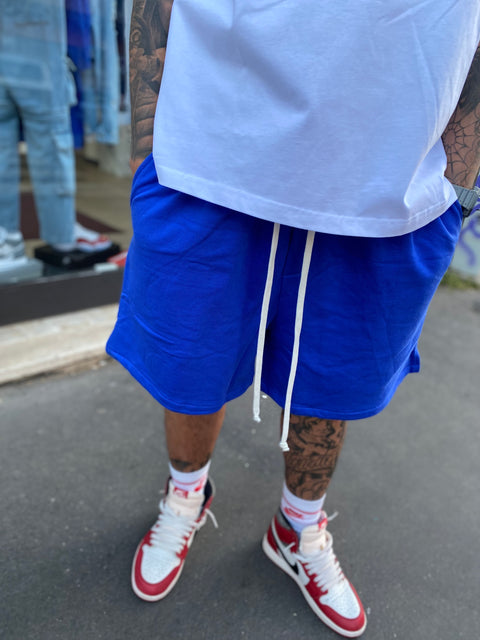 Pantaloncino sartoriale in cotone blu