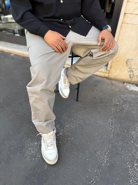 Pantalone Over Baggy 04P Fango
