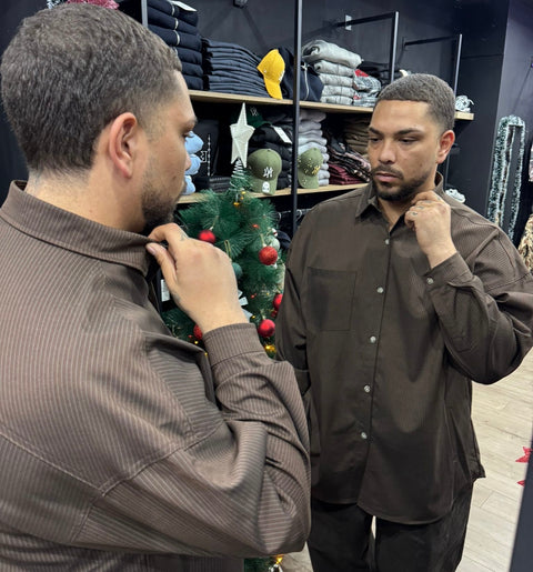 Camicia Over Gessata 210G