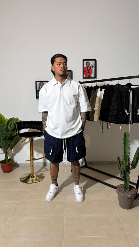 Bermuda cargo jeansati 37P