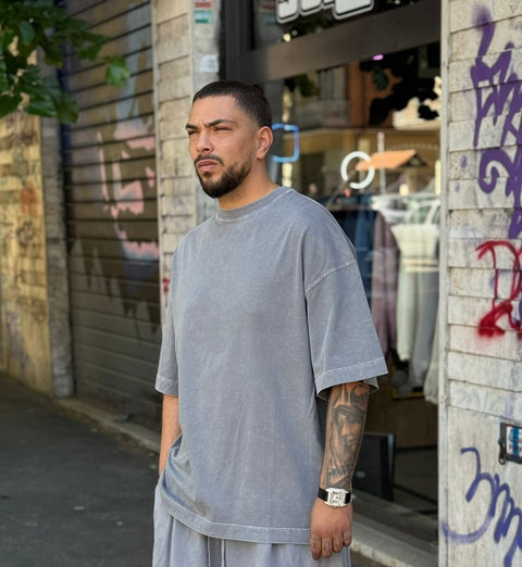 T-shirt Washed Over 235G