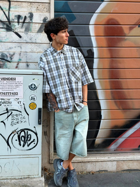 Camicia Over Manica Corta