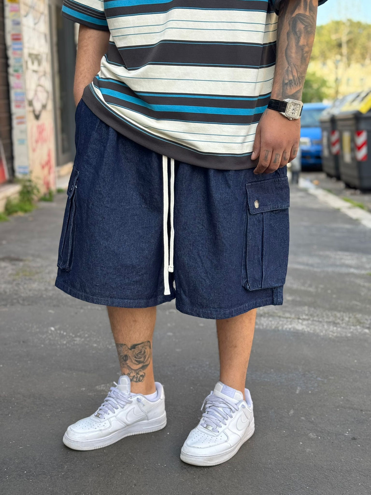 Bermuda Denim Cargo Over 227P