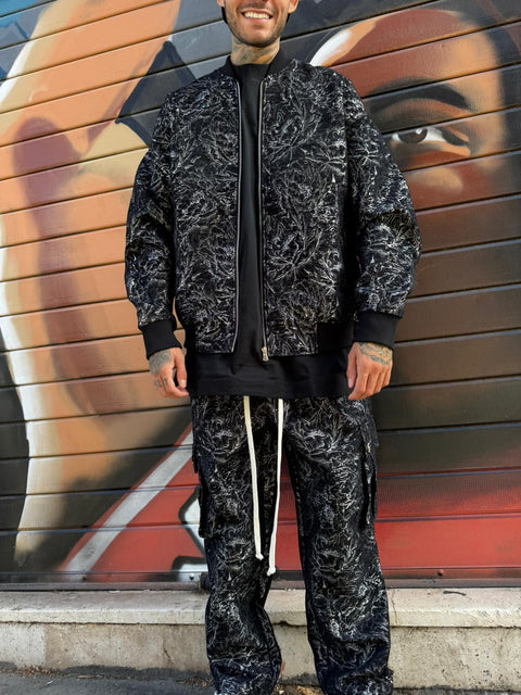 Coordinato 032GP Black roses