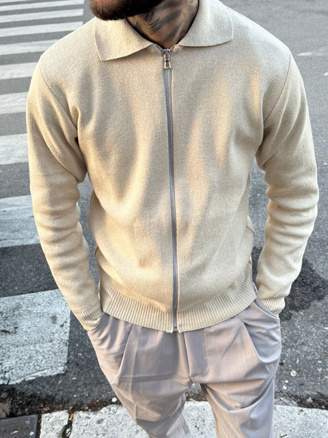 Maglione Crop con Zip 2630