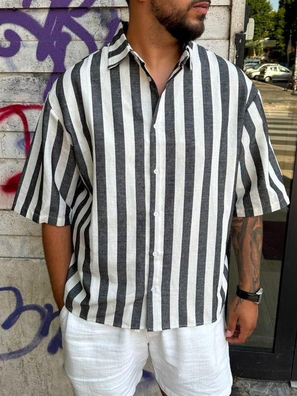 Camicia a Righe Grey TB