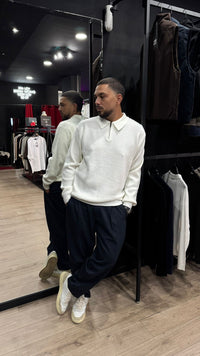 Polo Zip Manica Lunga