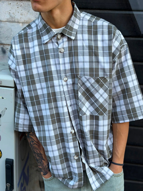 Camicia Over Manica Corta