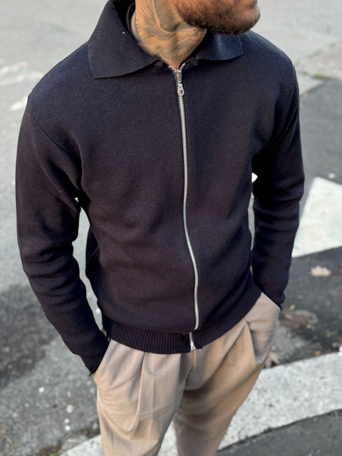 Maglione Crop con Zip 2630