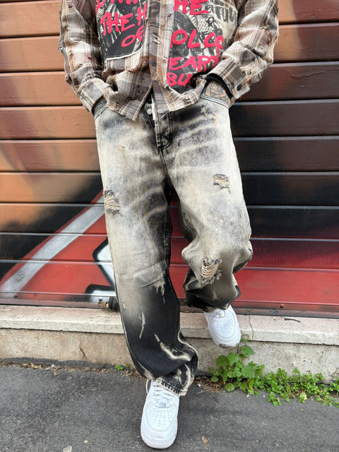 Jeans Acid Black Baggy Fit