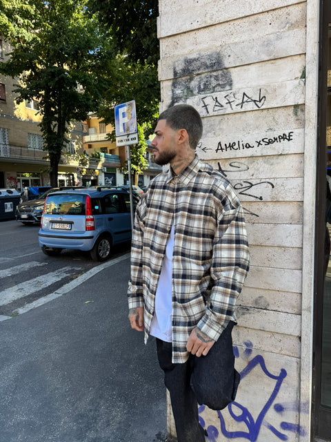 Camicione Over 462-10 Beige/Nero
