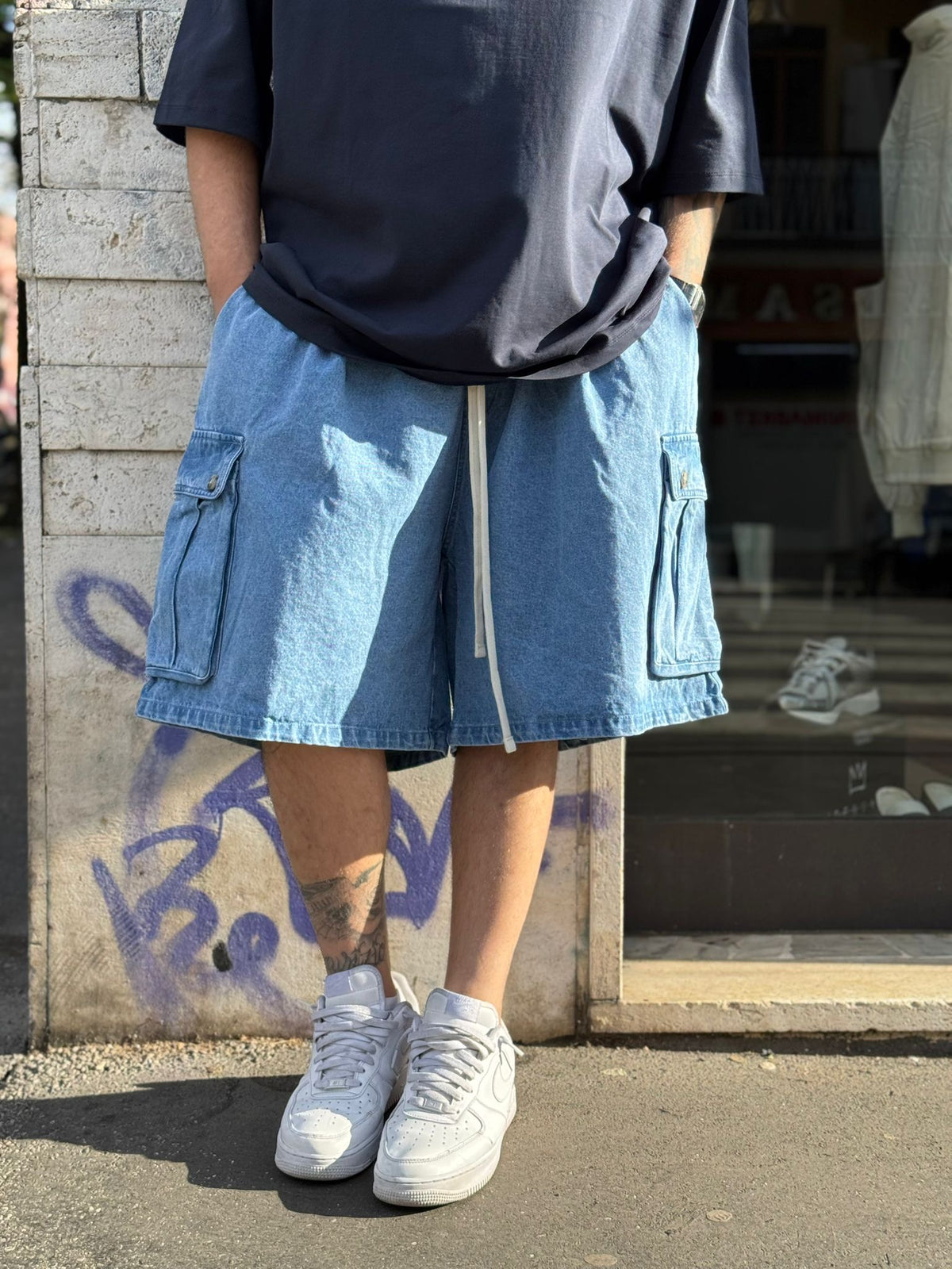 Bermuda Denim Cargo Over 227P