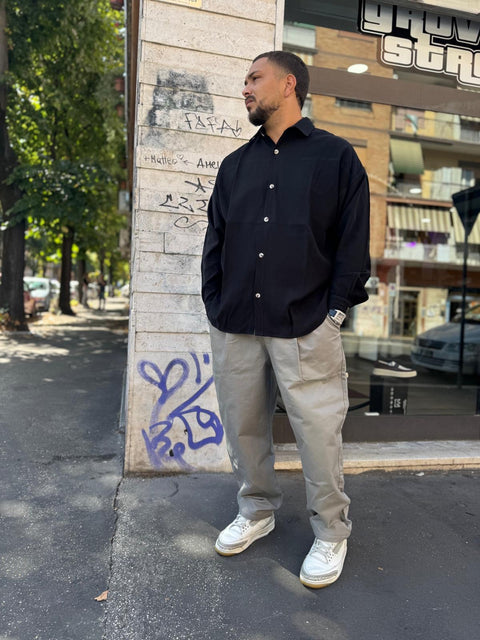 Pantalone Over Baggy 04P Fango