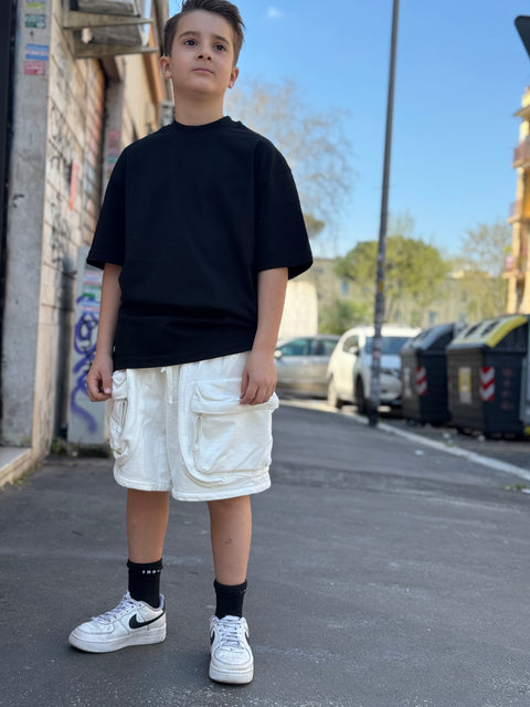 Pantaloncino washed cargo front kid 36P