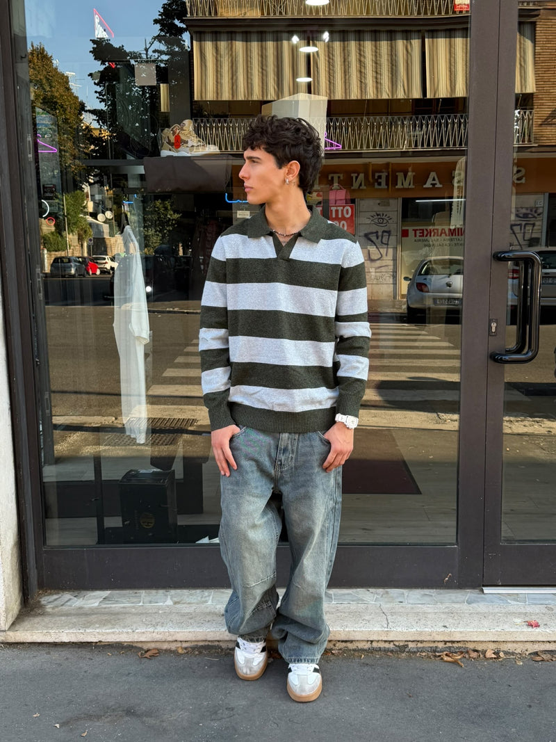 Polo in Maglia a Righe