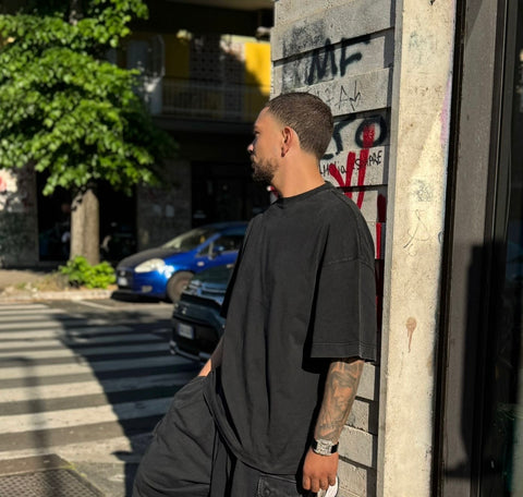 T-shirt Washed Over 235G