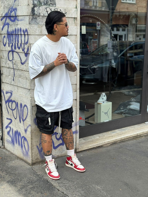 Bermuda denim cargo frontale 37P