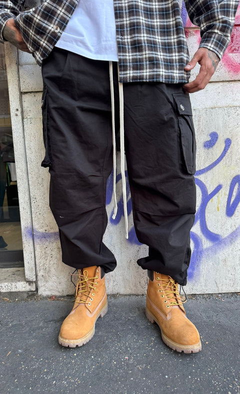Pantalone Cargo Nero 098P