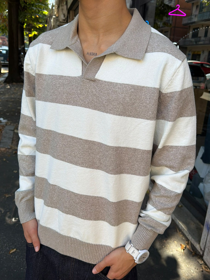 Polo in Maglia a Righe