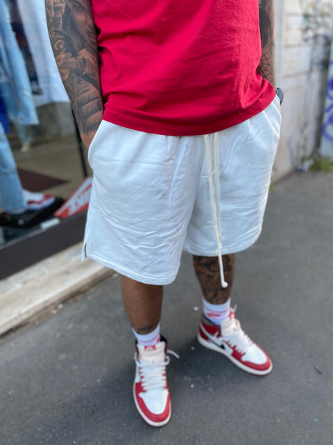 Pantaloncino sartoriale in cotone bianco