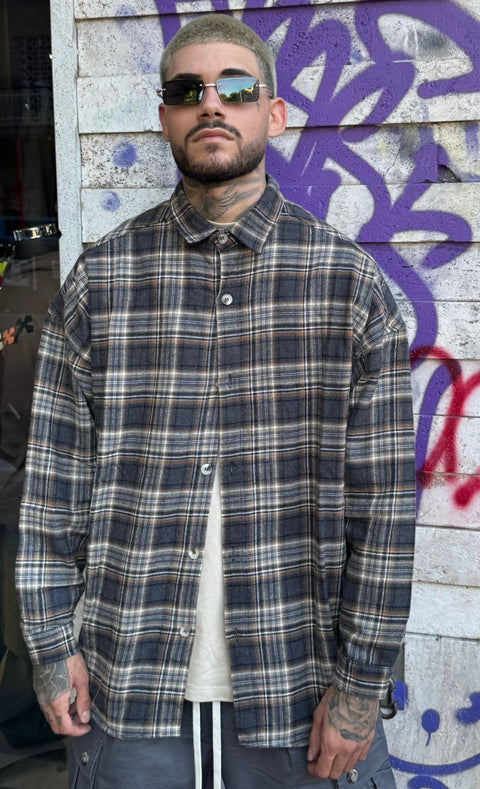 Camicione Over 462 Nero/Camel